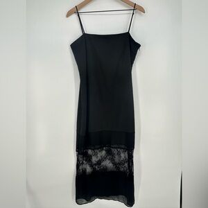 "NWT" WAYF Nordstrom Women's Black Lace Maxi Dress In Medium- Whimsigoth/Witchy